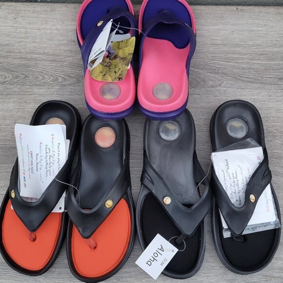 Big Girl Bundle Slide Flip Flops Thong Sandals Sz 6 - Picture 1 of 9